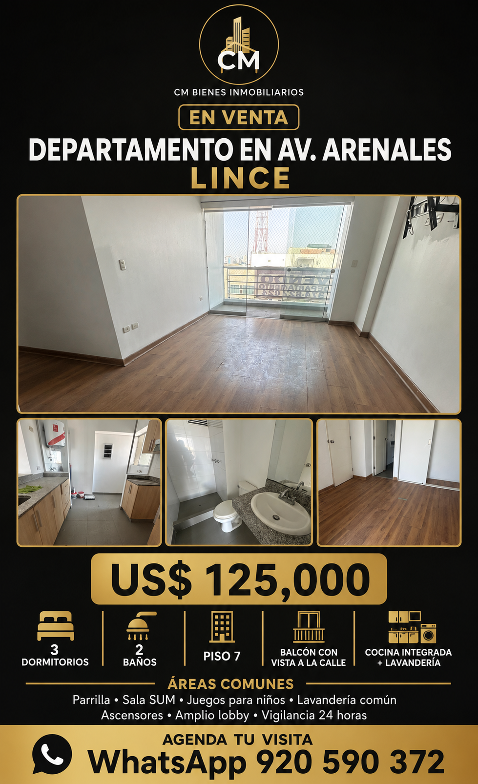 Ficha del departamento de avenida Arenales, Lince